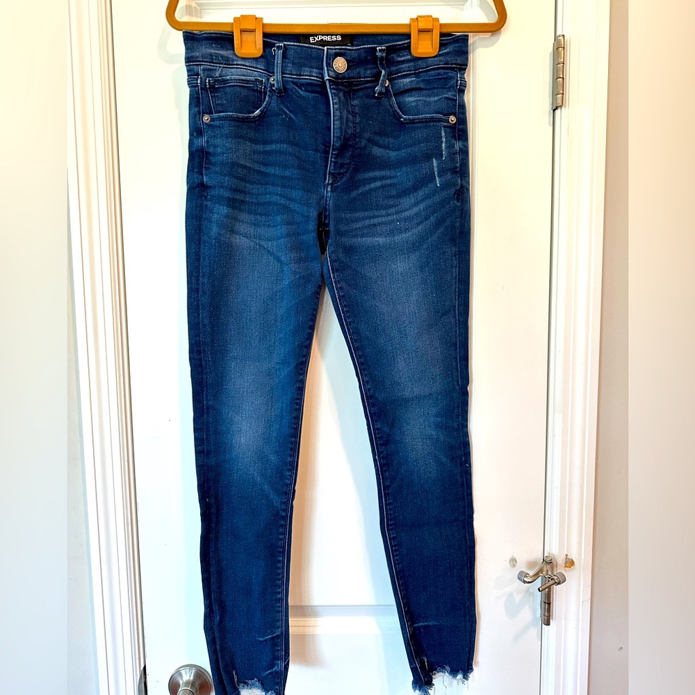 Express Denim Ankle Legging Mid Rise SZ 6 Regular